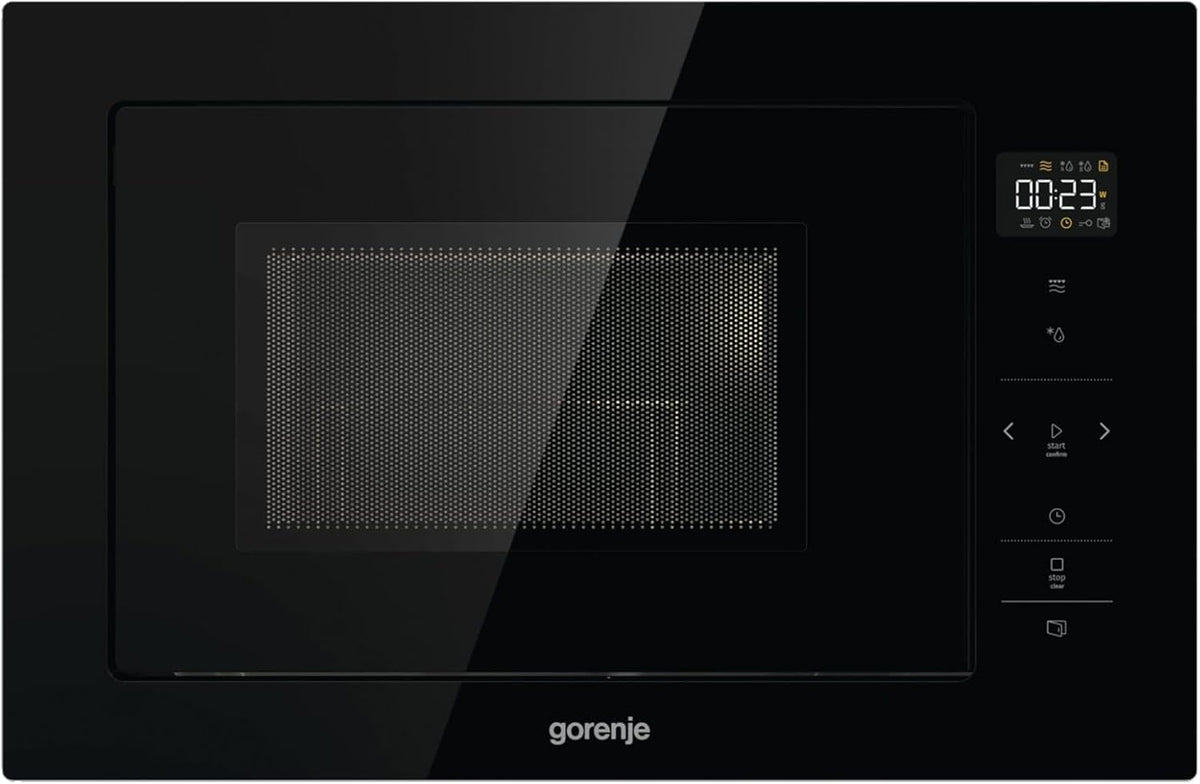 Gorenje Grill BM251S7XG magnetron, 25 l, 10 programma's, zwart en roestvrij staal, met geïntegreerde grill, glas, touch control