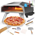 0°C Outdoor Pizzaoven Pizza-oven Op Gas, Roestvrijstalen Propaan Draagbare Pizza-oven, Voor Buiten, Met Pizzasteen, Roestvrijstalen Gaspizza-grilloven