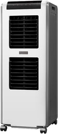 Mobiele airco Heavy Duty verdampingskoelventilator, © 104 cm hoogte, 7H timer, met 30L tank, voor ruimtes van 10-35 m2, industriële airconditioner