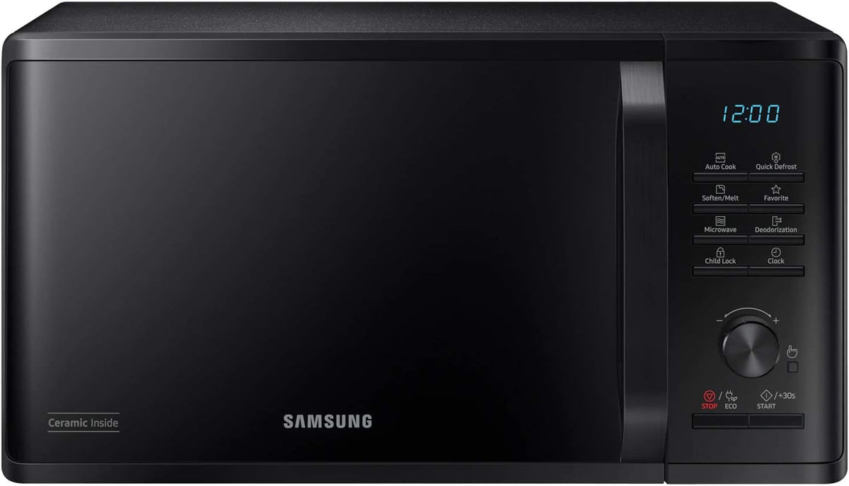 Samsung Magnetron MS23K3515AK werkblad Solo (werkblad, 23 l, 800 W, zwart), alleen magnetron, draaiknoppen