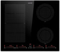 Klarstein Kookplaat Inductiekookplaat 4 platen, 7200W 60cm, Glaskeramische inductiekookplaat, Fornuis, met touch-control & oververhittingsbeveiliging