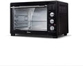 Mini-oven Rkyrrki Huishoudelijke desktop-elektrische oven, 38 l, met grote capaciteit, kleine zwarte cakeoven, multifunctioneel, mini-ovens