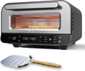 Bolkani Pizzaoven Elektrische, voor knapperige steenovenpizza in 2 minuten – 1700 W, met pizzasteen en pizzaschep – 450 °C, timer