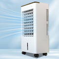 Mobiele airco Draagbare luchtkoeler, 12 uur timer, 3-in-1 ventilator en koeler, 4 ijspacks, 3 snelheden, met grote watertank, voor gebruik in huis