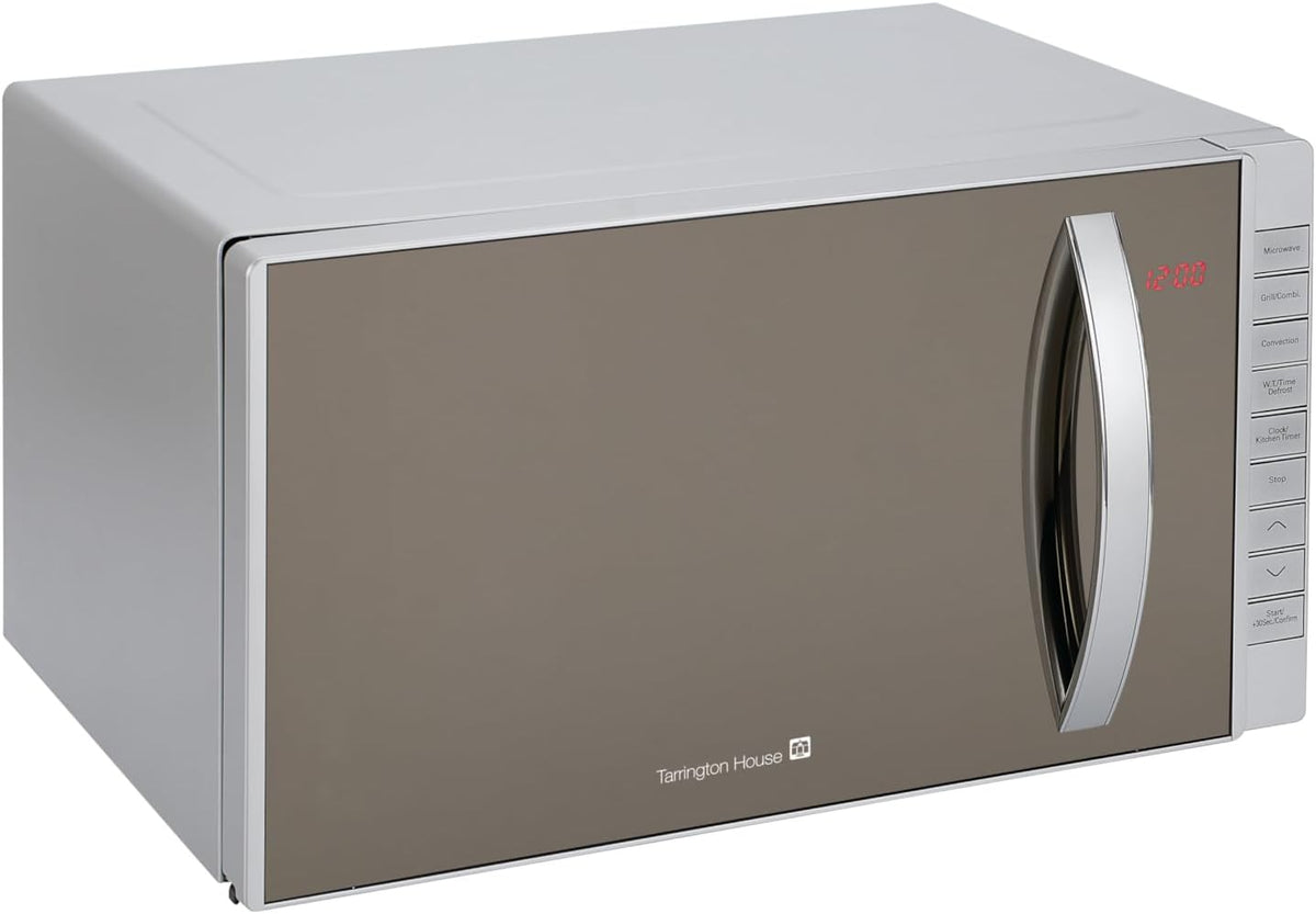 Grill Tarrington House 3-in-1 magnetron MWD4823GC, 48,5 x 40,5 x 29,3 cm, 23 l, Ø 27 cm, 800 W, timer, zilver, RVS/glas