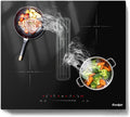 Cooksir Kookplaat Inductiekookplaat 4 platen, kookplaat 60 cm inbouw, met afzuigkap