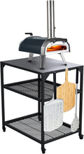 Ooni Grill Modulaire Tafel Medium, Buitenpizza Oventafel (60 x 80 x 90 cm) gemaakt van gepoedercoat koolstofstaal, met 12′′ en 16′′ ovens, Compatibel