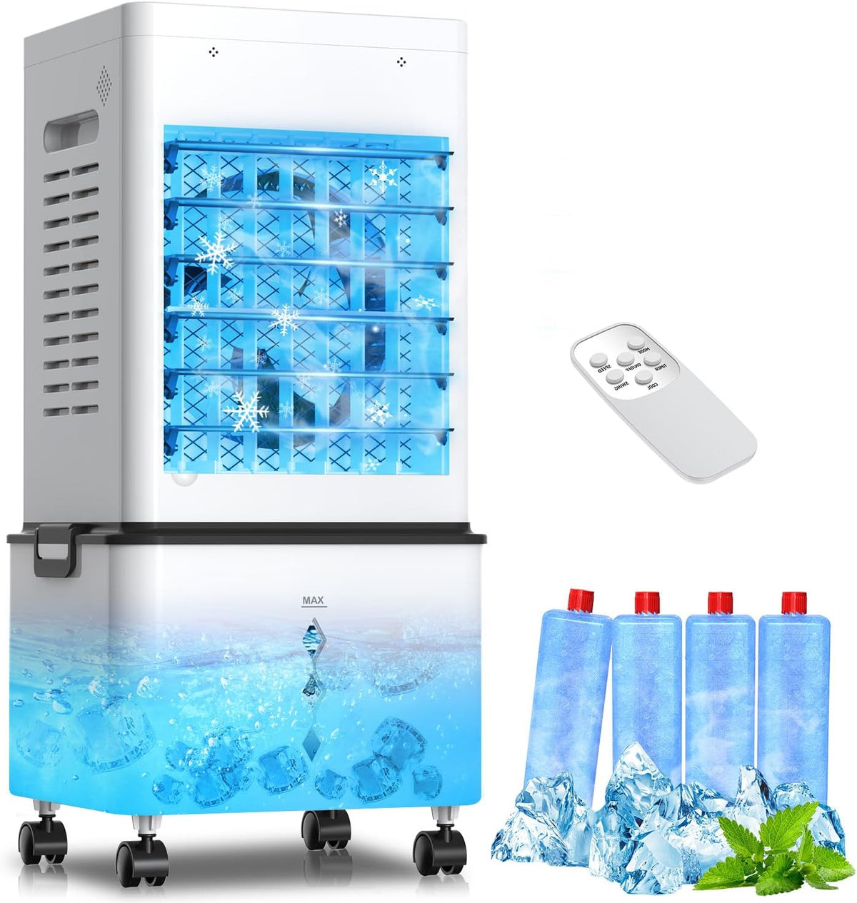 Glowite Mobiele airco airconditioner, 12 l, zonder afvoer