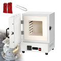 Geacdvre Ovens Elektrische oven upgrade, 2000W compacte tafeloven, maximale temperatuur 1150 °C precisieoven, digitale oven, voor sieraden maken