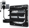 Aygrochy Ventilator 300 mm in- en uitlaatventilator, industriële wandventilator 1520 m3/u, uitgerust, met stopcontact, ventilatie en koeling, garages