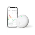 Airthings Luchtkwaliteitsmeter 321 Wave Enhance, voor CO2, Binnenluchtkwaliteitsmonitor, VOC, vochtigheid, temperatuur, druk, geluid