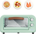 Jfgctyhxy Mini-oven Kleine oven, 12L elektrische oven tafelmodel koken bakken draagbare 60 min timer 90-230° roestvrijstalen verwarmingsbuis