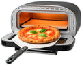 Behome Pizzaoven Elektrische, 420 W, 430 °C, bakt in 2 minuten, inclusief, schep en vuurvaste steen, gelijkmatig bakken en modus, voor Napolitaanse