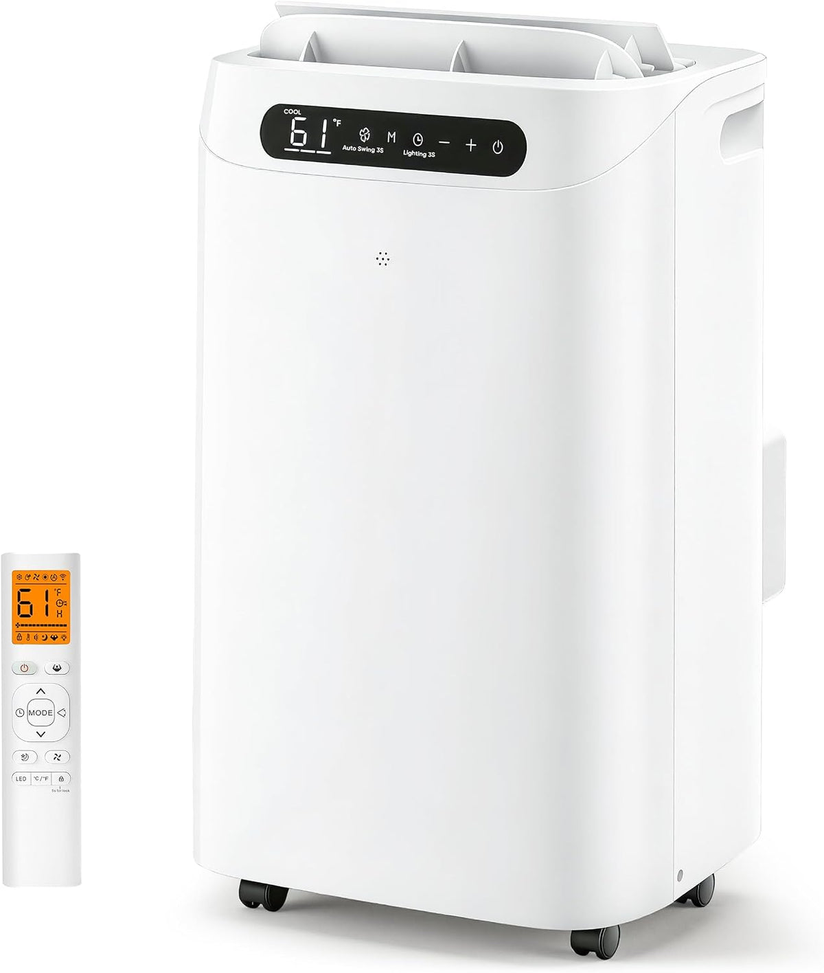 Mobiele airco Tanoxo 14000 BTU draagbare airconditioners, koelt tot 700 m2, met afstandsbediening, wit, draagbare AC-unit, koeling, ventilator