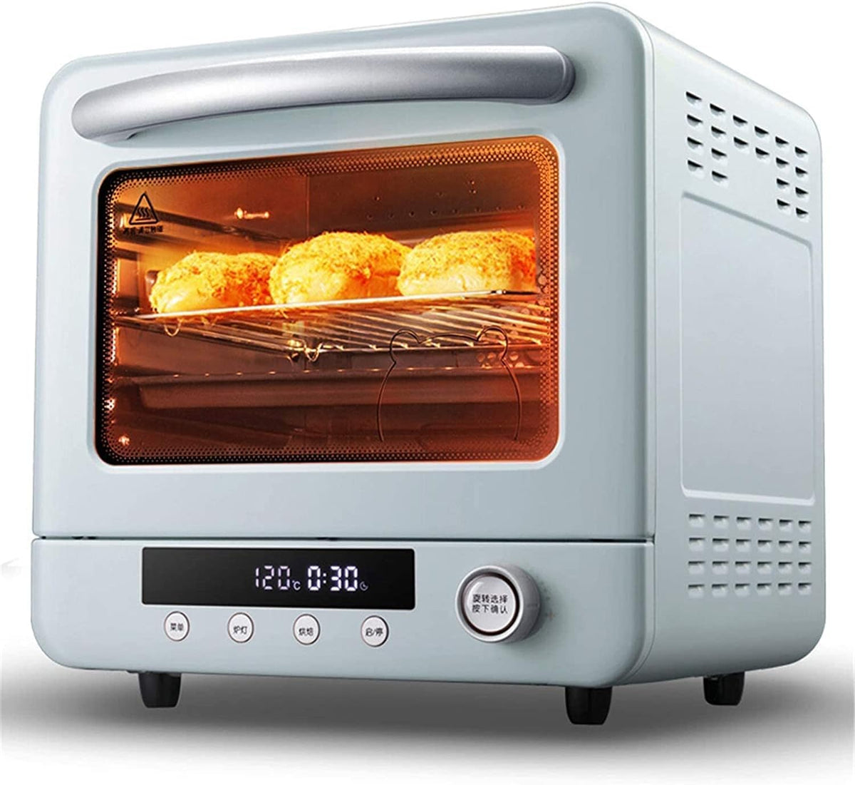 Rkyrrki Mini-oven Oven, bakken (1) (2) esthetisch en praktisch, ingebouwde elektrische enkele oven, roestvrij staal, premium convectie-halogeenoven