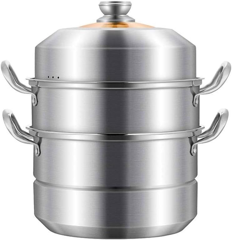 Kookplaat Kookpot, roestvrijstalen stoomboot 304 soeppot, multifunctionele stoomboot 32cm3 laag, voedselstoom