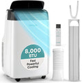Mobiele airco SereneLife SLPAC8 Slpac 3-in-1 draagbare airconditioner, 8.000 BTU, afstandsbediening, wit, met ingebouwde ontvochtigingsfunctie