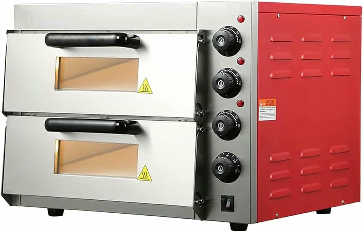 Btoiasyhf Pizzamaker Dubbele Laag Grote Capaciteit Commerciële Pizza Oven, Geschikt, Multifunctionele Elektrische Apparatuur, Voor Brood En Cake