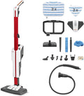 Polti Stoomreiniger Vaporetto SV650_style, 19 accessoires, rood, stoombezem, met geïntegreerde draagbare reiniger, met extra stoomfunctie, handvat