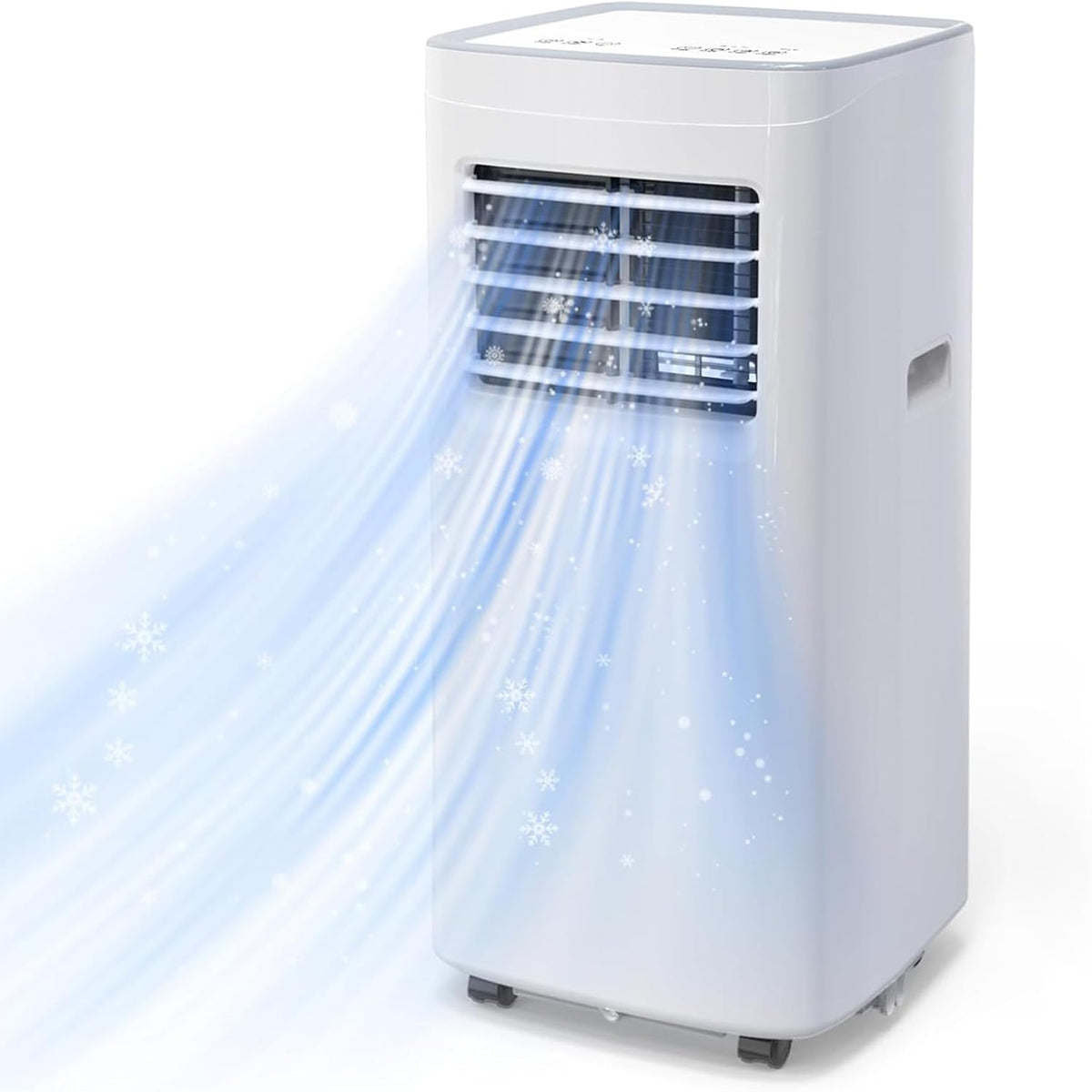 Coolblus Mobiele airco Draagbare airconditioners, 8400 BTU-airconditioner, 24-uurs timer, koelt tot 350 m2, 3-in-1 draagbare AC, met afstandsbediening