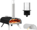 BIG HORN Pizzaoven Bighorn draagbare, zwart, granulaat en gas, pizzasteen en hoes inbegrepen.