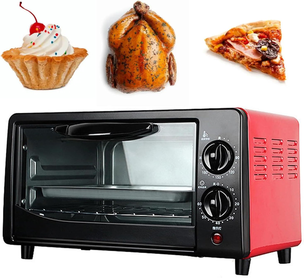 Airfryer Compacte Magnetron Oven, 12L Capaciteit, Slimme Timer, Regelbare Temperatuurregeling, voor Efficiënt Koken, voor Gezinnen en Studenten
