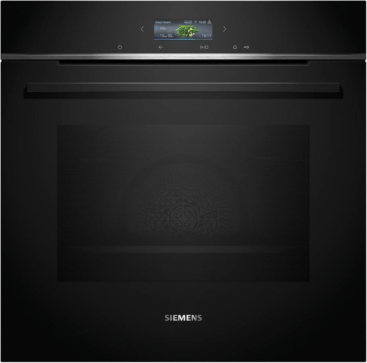 Siemens Inbouwovens HB774G1B1, 60 x 60 cm, iQ700 Slimme inbouwoven, zwart, Made in Germany, activeClean pyrolyse & humidClean hydrolyse, Air Fry