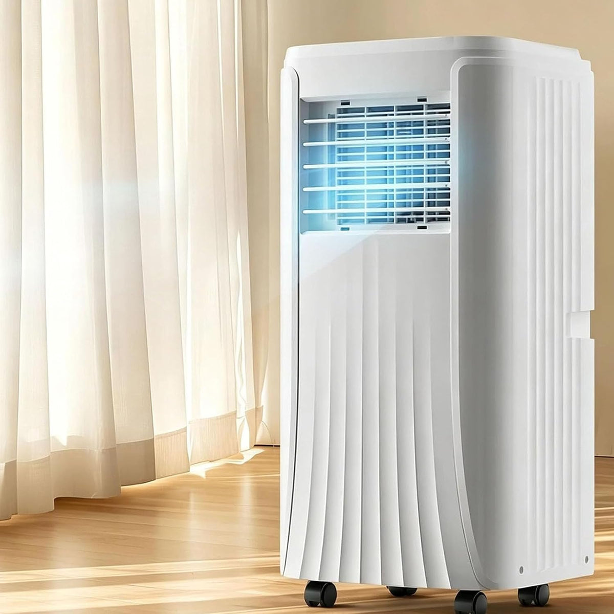Zxsyyds Mobiele airco (9000/12000 Btu), 3-in-1 Airco, Voor Kantoor/Kamer) 9000BUT, Geen Raamafvoer Nodig (Geschikt, Koeler & Luchtontvochtiger