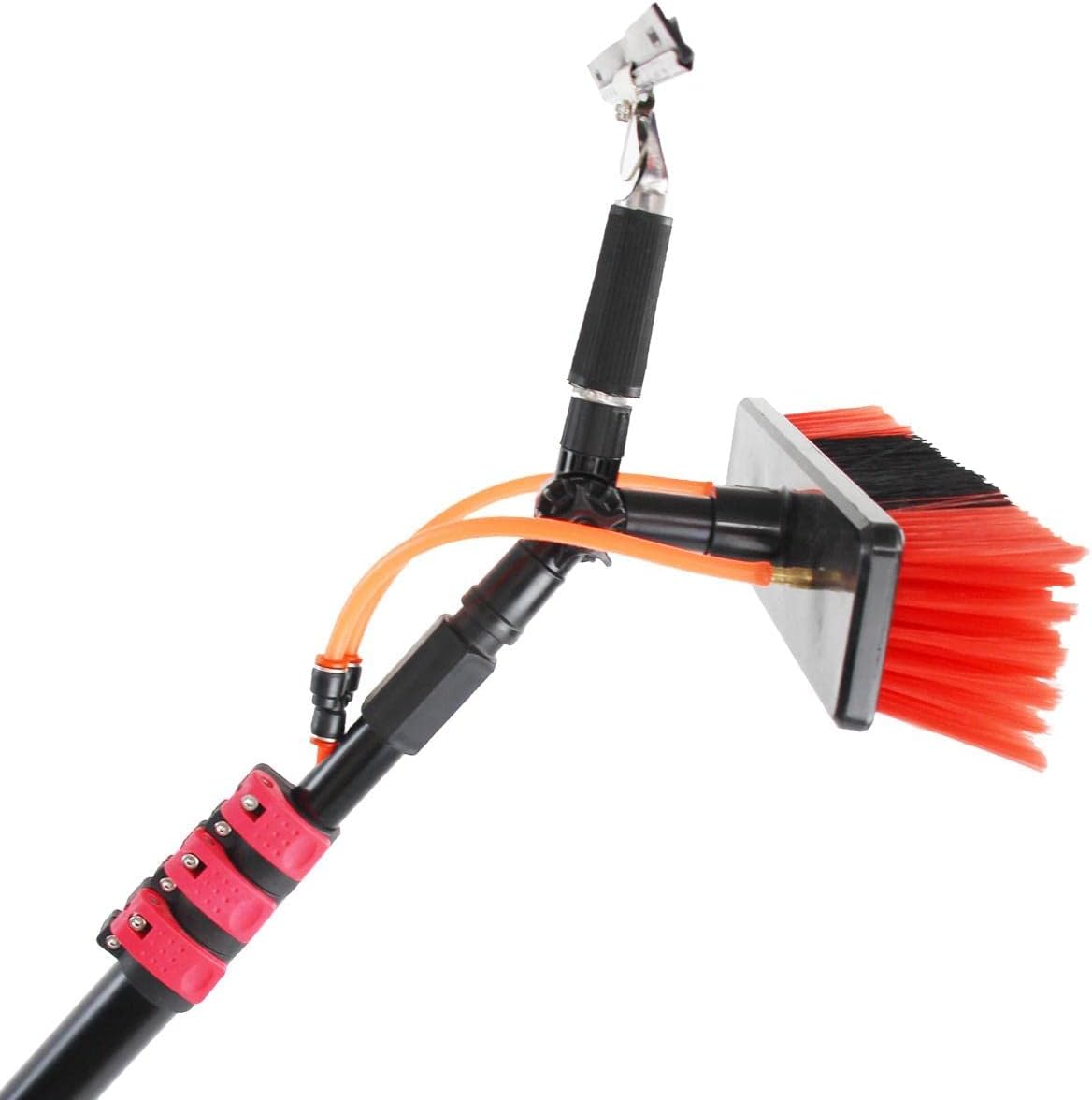 WQZzjm Uitschuifstokk Reinigingsborstel Verlengstang Wisser Ramenwasser, 3.6 M/11.8 Ft (9 M/29.5 Ft), Voor Ramenreiniging, Glasreinigingsgereedschap