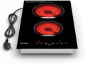 Kookplaat Topwish Glaskeramische 2 zones keramische, 2 kookzones 3000W