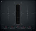 KKT Kolbe Kookplaat IND600DRAFT Inductiekookplaat, 60 cm, 7,4 kW, 638 cbm/h, 4 zones, 9 niveaus, met geïntegreerde afzuigkap, frameloos