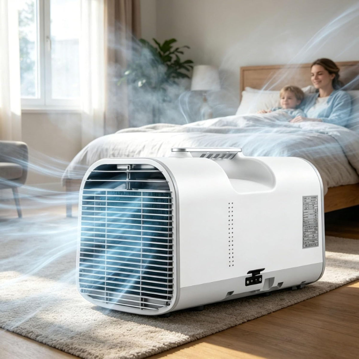 ErShangMao Mobiele airco Draagbare Airconditioner, In-1 Standen, Kantoor 1500W, Handvat, Unit, Voor Binnen Of Buiten, Automatische Verdamping, Camper