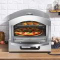 Mnssrn Mini-oven Draagbare pizza -oven, elektrische/gaspizza -oven 350 ° C temperatuurregeling, pizza ovenmachine, met temperatuurdashboard, Electric