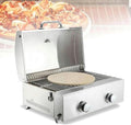 Pizzamaker Commerciële Gas Pizza Oven, Roestvrij staal Outdoor Draagbare Patio Pizza Machine, Met Stenen Plaat, Voor Restaurant Pretzels Gebakken