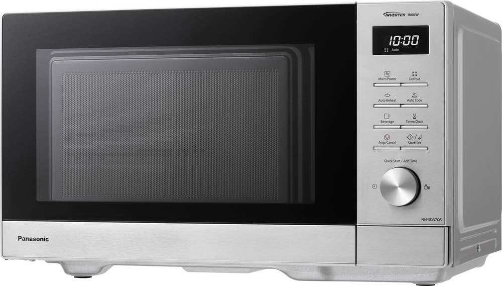 Panasonic Magnetron NN, 29 l, 1000 W, SD37QSEPG Solo-magnetron, 11 automatische programma's, automatisch ontdooien, timer, zilver en roestvrij staal
