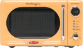 Magnetron Nostalgia Compacte retro, 0,7 Cu, 700 Watt, oranje, met digitaal LED-display, kindervergrendeling, gemakkelijk te reinigen binnenkant