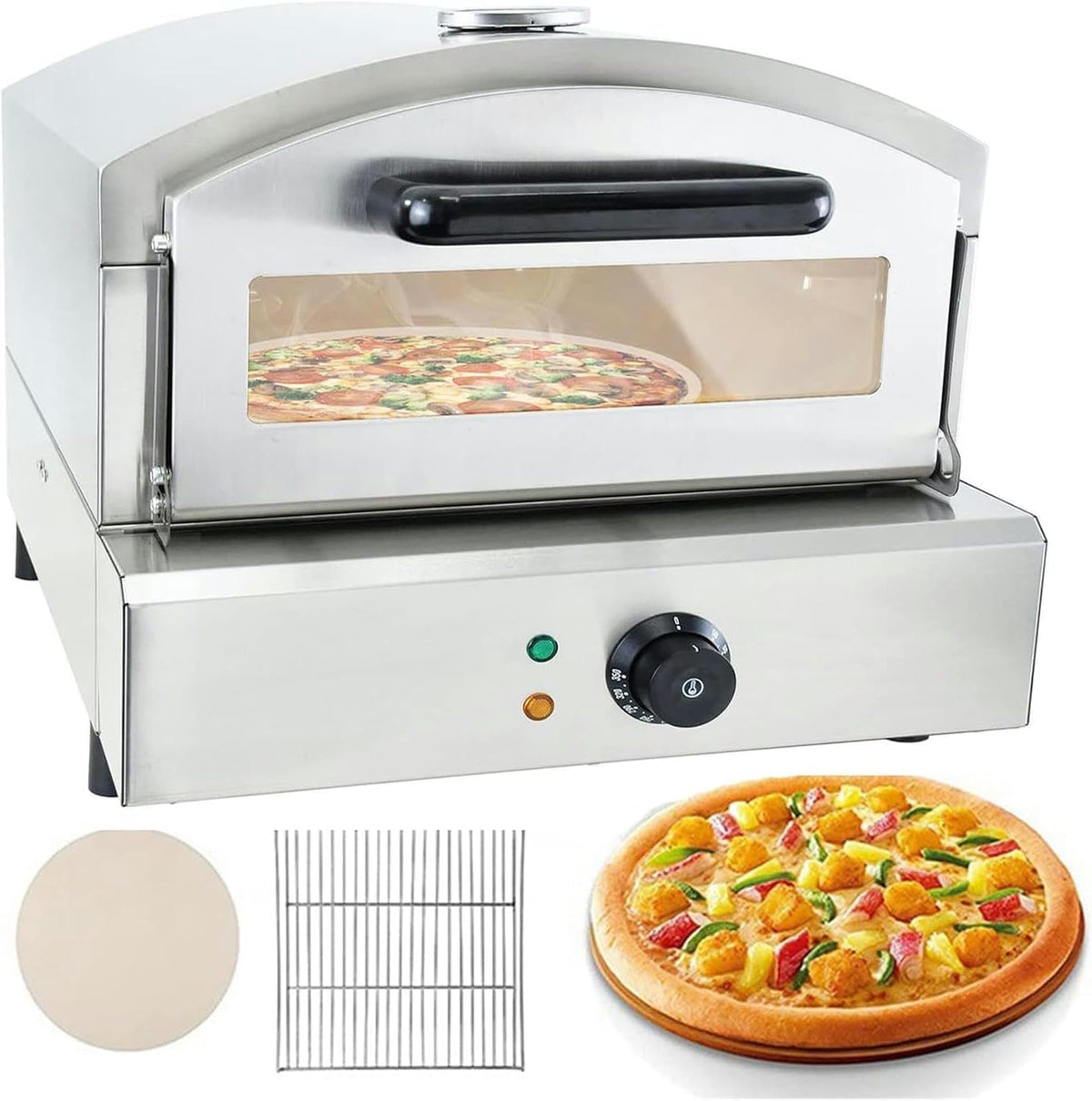 Pizzaoven Roestvrij staal elektrische commerciële Commerciële elektrische 12 ''
