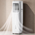 Huanqin Mobiele airco Draagbare luchtkoeler, 25L watertank, zonder afvoer, met luchtontvochtiger, universele wielen, staande airconditioner