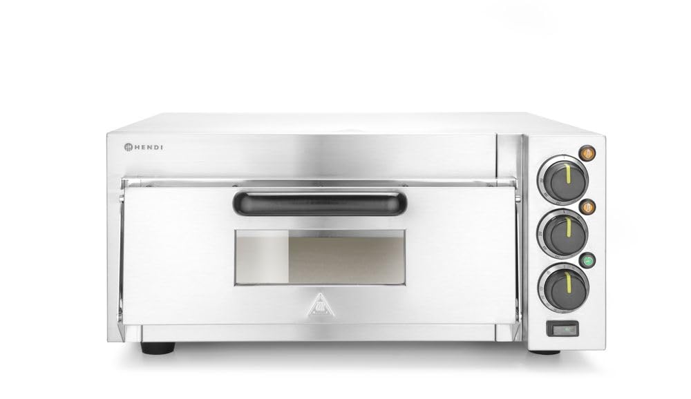 Hendi Bakovens Pizza oven compact, 50 ̊C tot 350 ̊C, 230V, 2000W, 580x560x(H)275mm, zilver