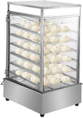 Steamers Elektrische Broodje Stoomboot Commerciële 900W 5, Layer Rvs Frame, Met Temperatuurregeling Gestoomd Brood Broodjes Voedsel Warmer