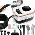 Bestbuy8 Stoomreiniger, 6 stoomstanden, 44 oz tank & 11 stuks accessoires, 1500W stoomreiniger, voor thuis, stoomboot, voor het reinigen van auto