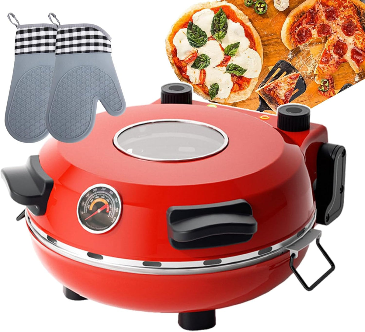 Pizzamaker Elektrische pizza maken machine, met timer en instelbare temperatuur 0-450°C