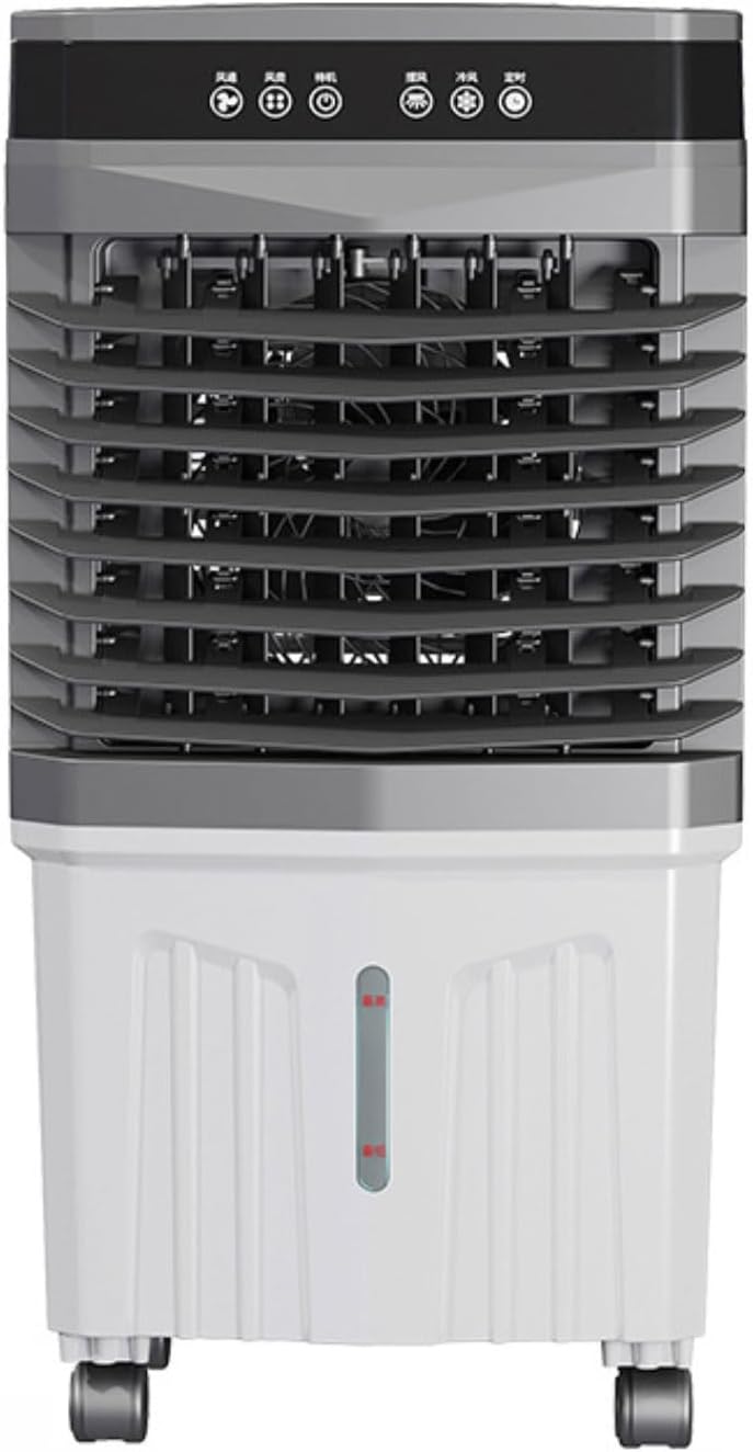 Mobiele airco Swamp Cooler Verdampende Luchtkoeler, met 3 Snelheden 12H Timer Ice Pack 120°Oscillatie Koelventilator