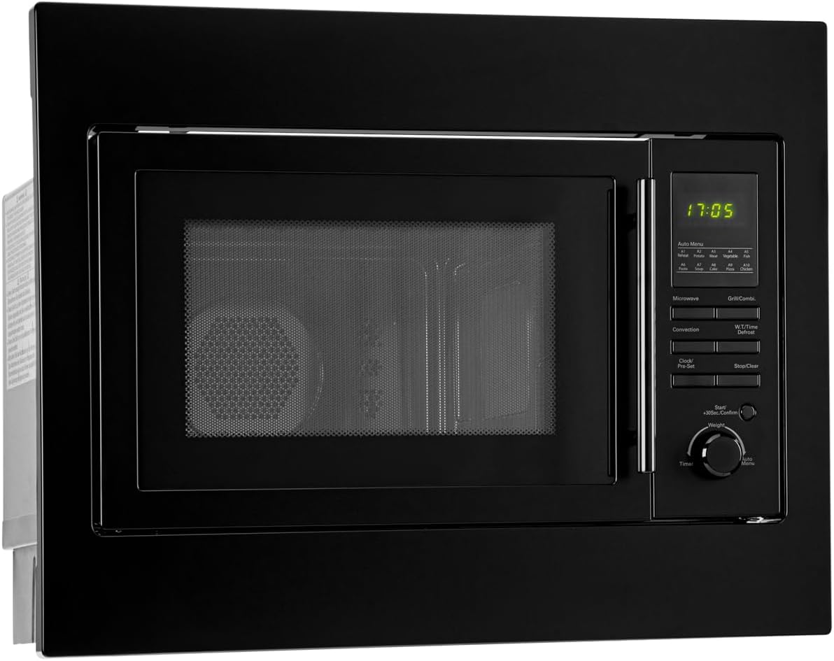 Bomann Grill Inbouwmagnetron, 60 cm, 900 W Magnetron, 1100 W Grill, 2500 W Convectie, MWG 2216 H EB Zwart, 25 liter Inbouwmagnetron