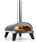 ZiiPa Pizzaoven, voor 360° koken, Piana-pizzaoven, compacte pizzaoven, voor buiten, pelletpizzaoven, houtvuur, met draaiplaat, kleur houtskool