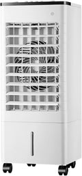 Mobiele airco Draagbare luchtkoeler - 9L moeraskoeler, met 4 ijsdozen, 90° oscillerende koelventilator, 3 snelheden - ideaal AC, voor slaapkamer