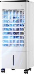 Gwfblid Mobiele airco airconditioner, timer 1-15 uur, 3-in-1 verdampingsventilator, met 9 liter watertank, 3 modi, afstandsbediening, ventilator