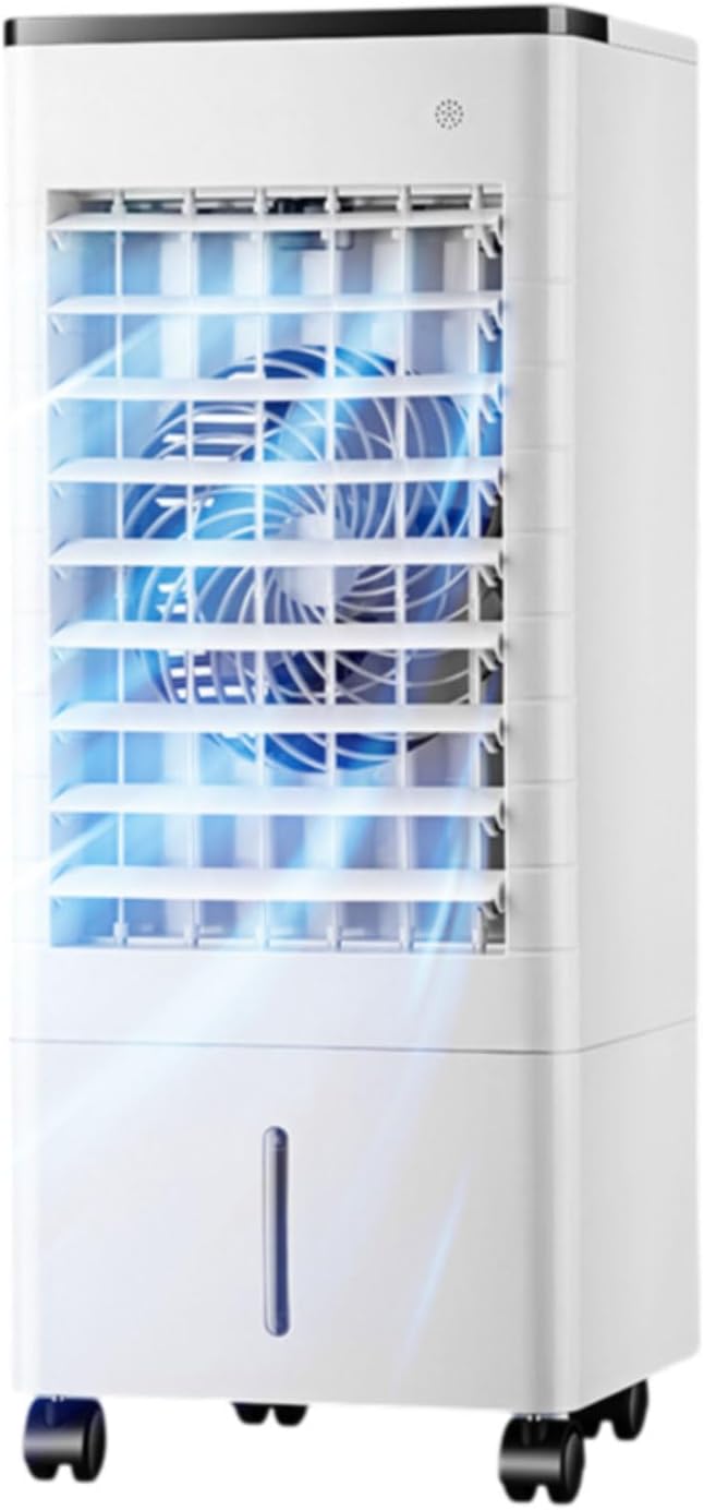 Gwfblid Mobiele airco airconditioner, timer 1-15 uur, 3-in-1 verdampingsventilator, met 9 liter watertank, 3 modi, afstandsbediening, ventilator