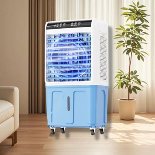 Qiyfoz Mobiele airco Vensterloze draagbare airconditioner, met 3 snelheden, 120 ° oscillerende industriële airconditioning, voor binnen buiten