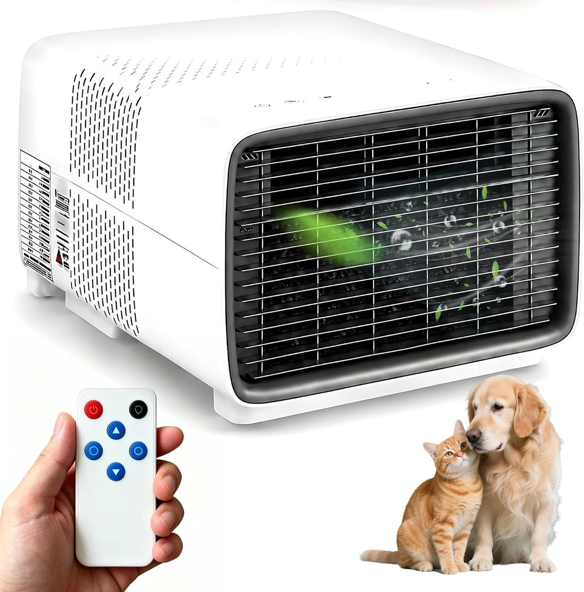 Senodon Mobiele airco Draagbare airconditioner, 280W mini-compressor airco, 3-in-1 koeling, voor klamboe, slaapzaal en kleine kamers, compacte